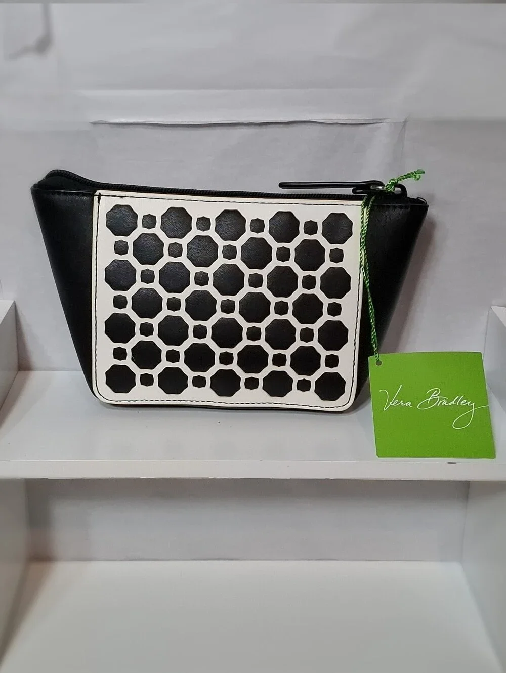Vera Bradley Midnight Geometric Laser-Cut Cosmetic Bag- NWT